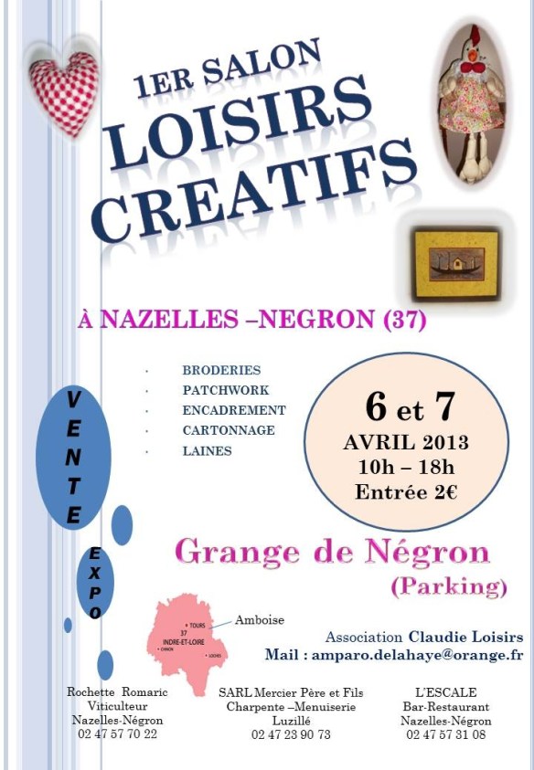 Affiche salon - Nazelles Negron avril 2013
